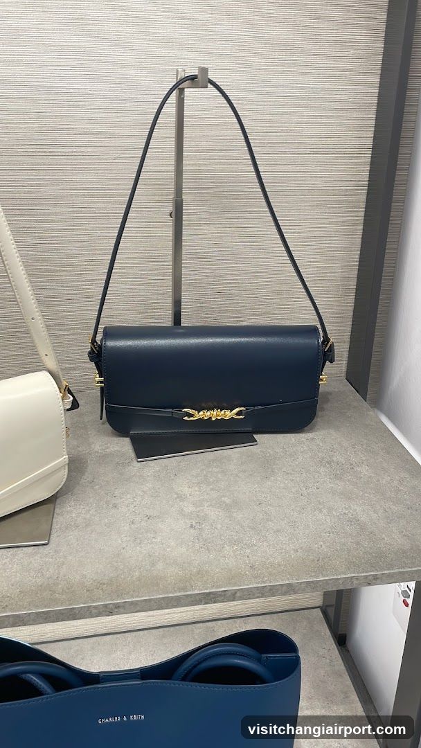Blue Handbag Display