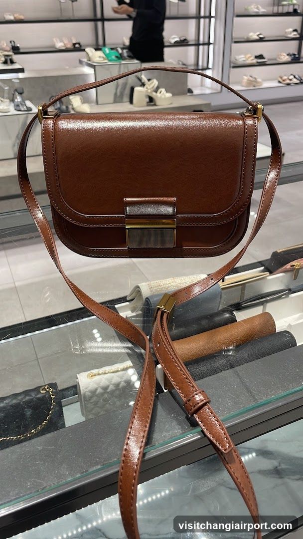 Brown Leather Handbag Display