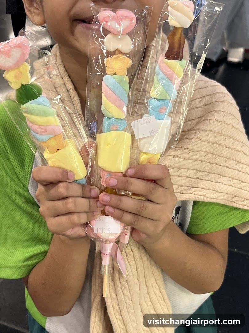 Child Holding Marshmallow Skewers