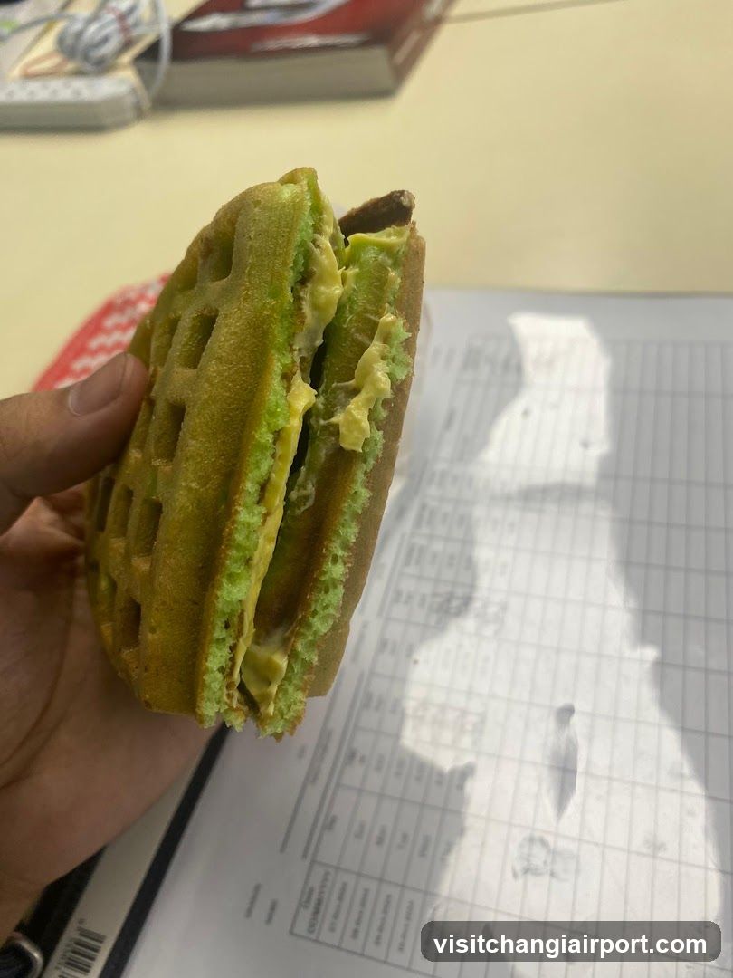 Waffle Sandwich with Avocado and Cheese
