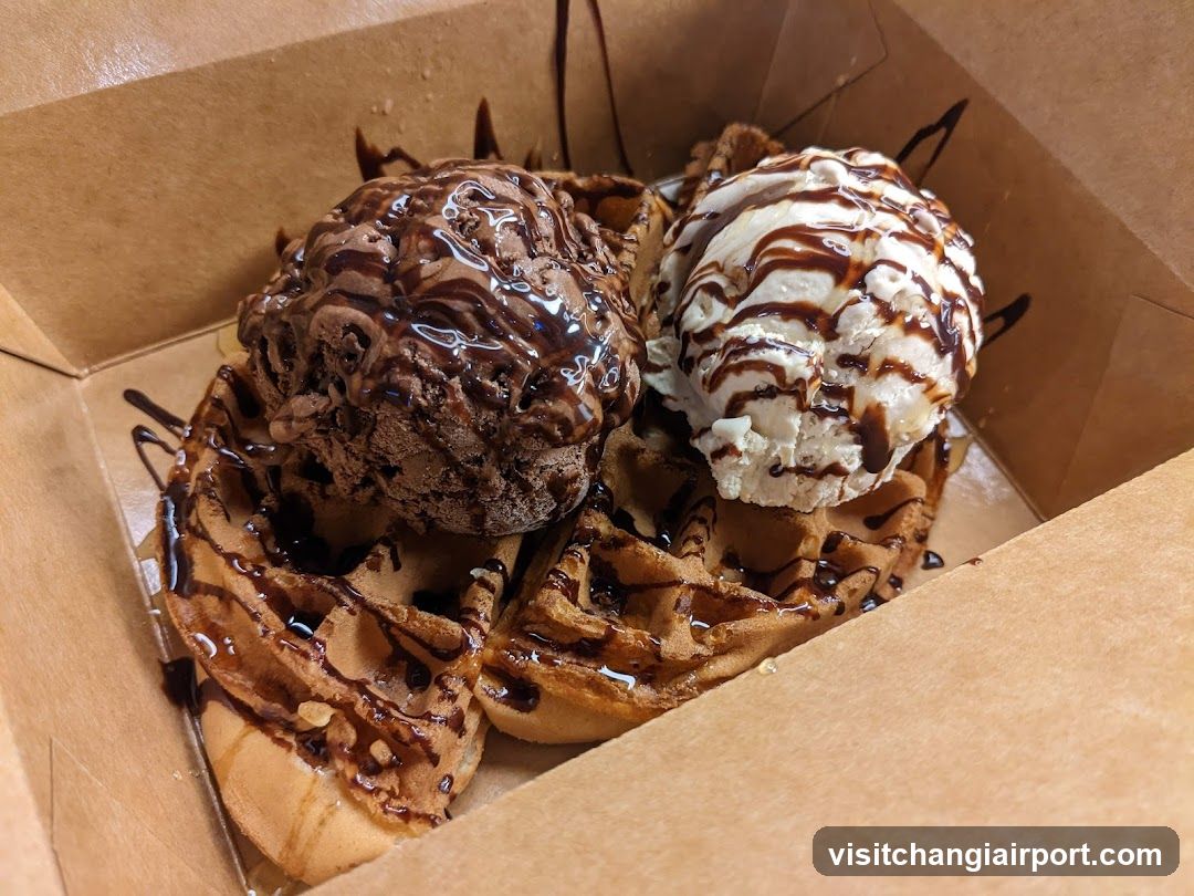 Waffle with Ice Cream