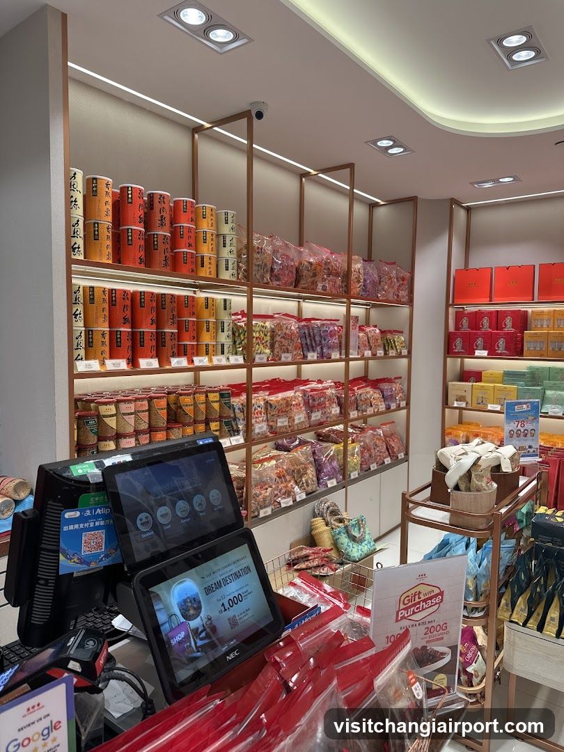 Interior of a snack and confectionery shop