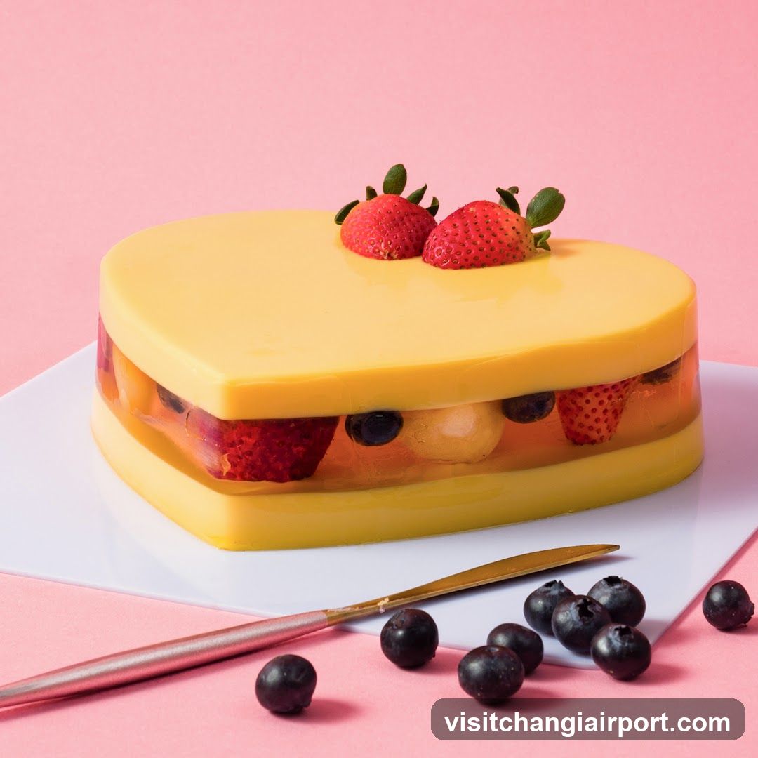 Fruit Layer Cake with Strawberries and Blueberries