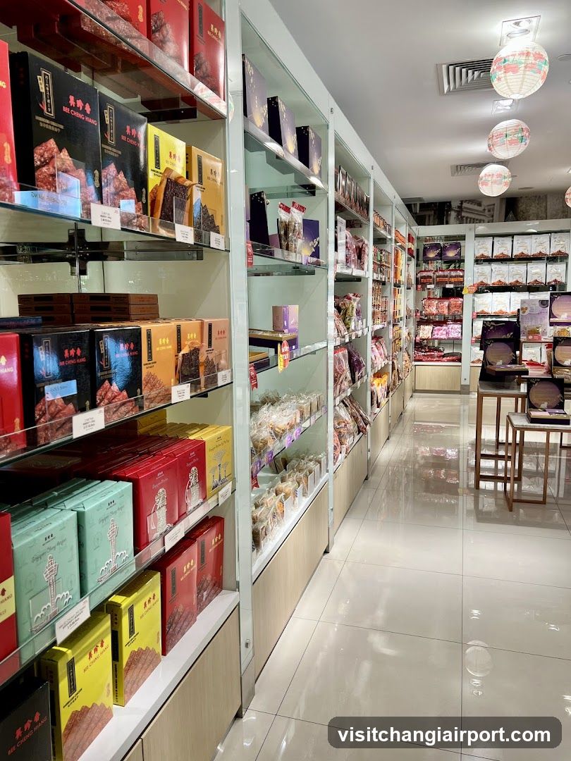 Interior of a retail store with shelves and products