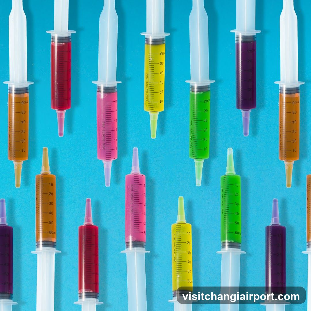 Colorful Syringes Background