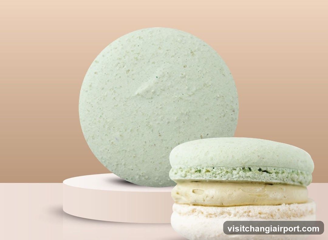 Green Macarons Display