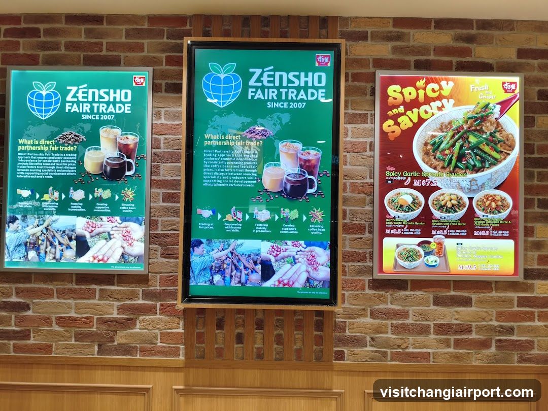 Zensho Fair Trade and Spicy Savor Menu Display
