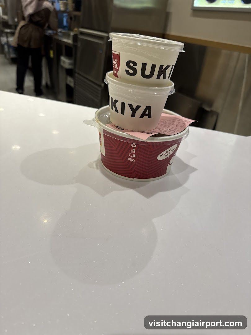 Sukiya Takeout Containers on Counter