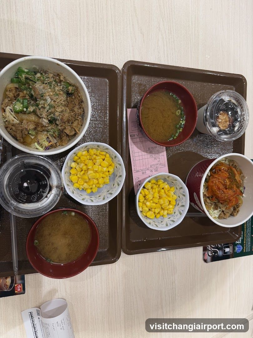 Meal Trays with Food Items