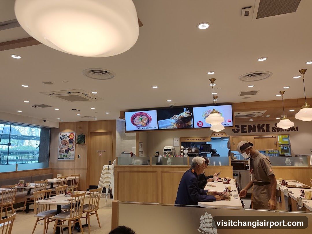 Restaurant Interior with Staff and Customers