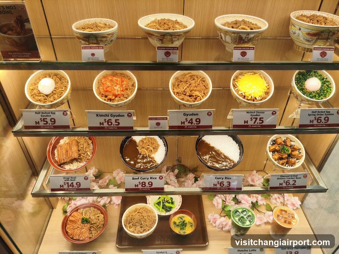 Gyudon and Curry Rice Display