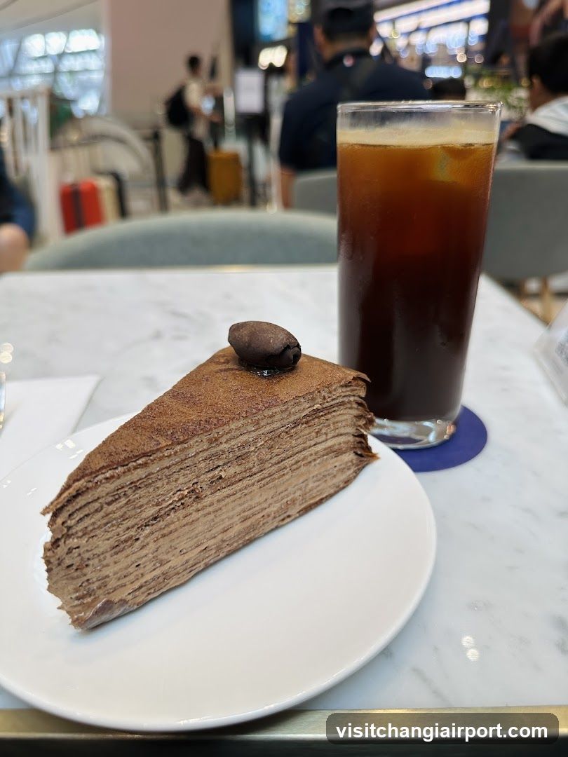 Chocolate Cake and Iced Coffee