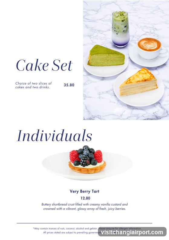 Cake Set and Individuals Menu