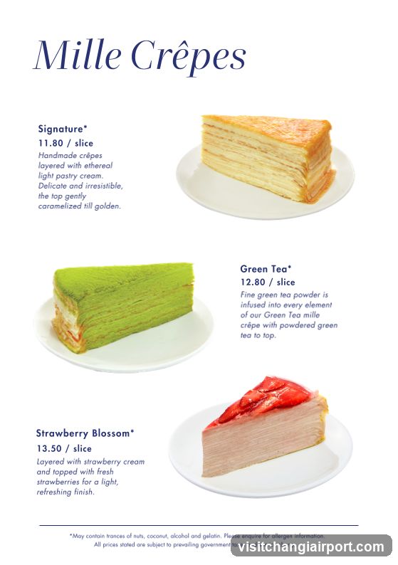Mille Crêpes Menu