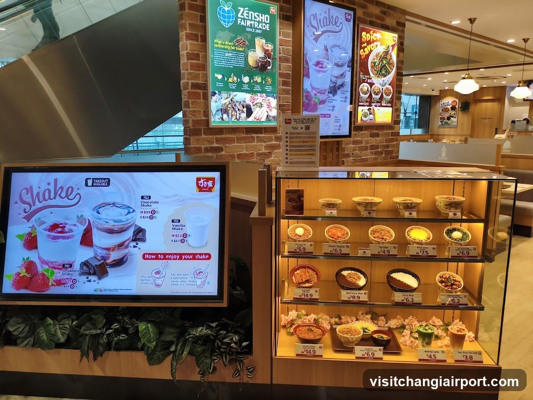 Shake and Food Display