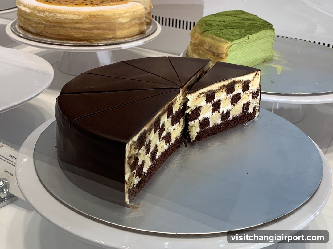 Chocolate Checkered Cake Display
