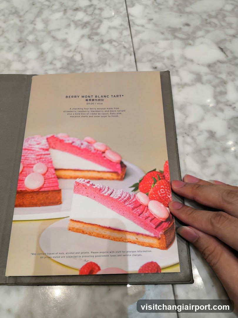 Berry Mont Blanc Tart Menu Page