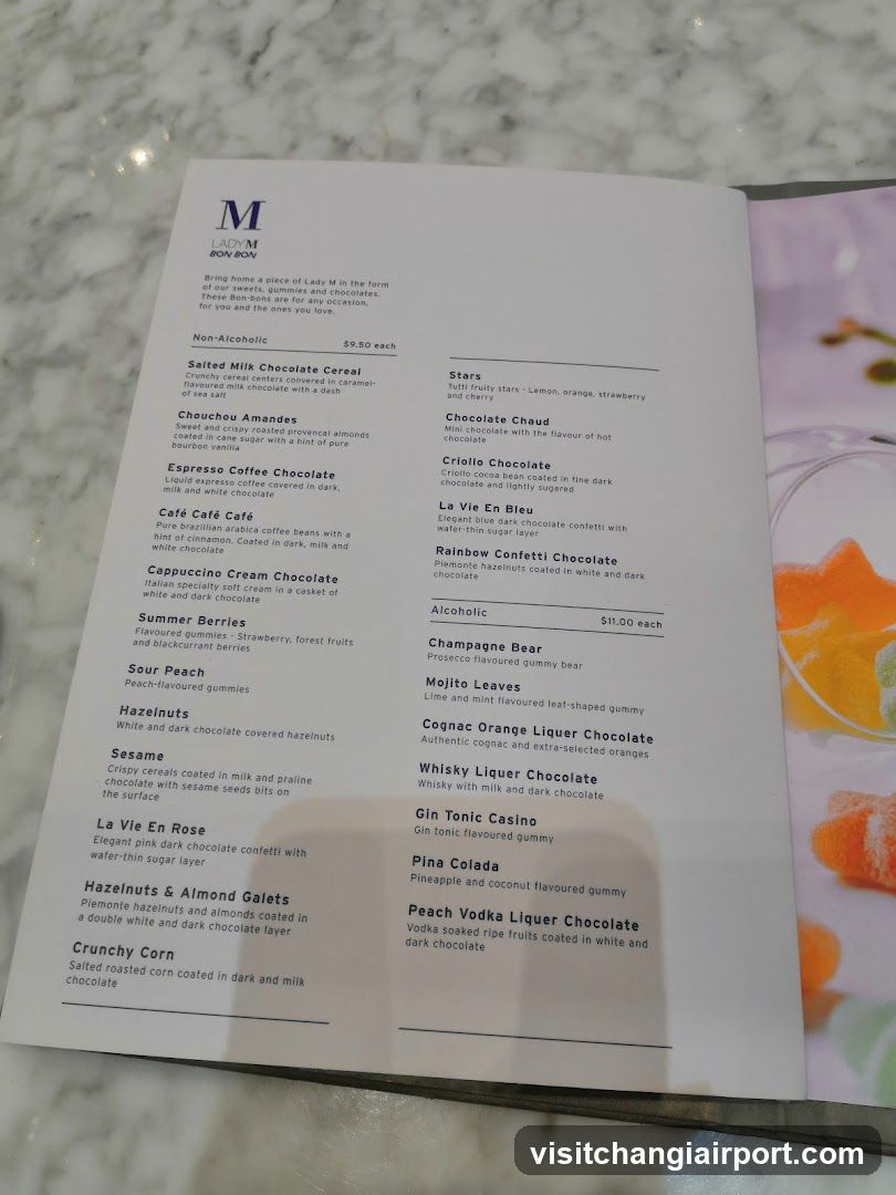Lady M Bon Bon Menu