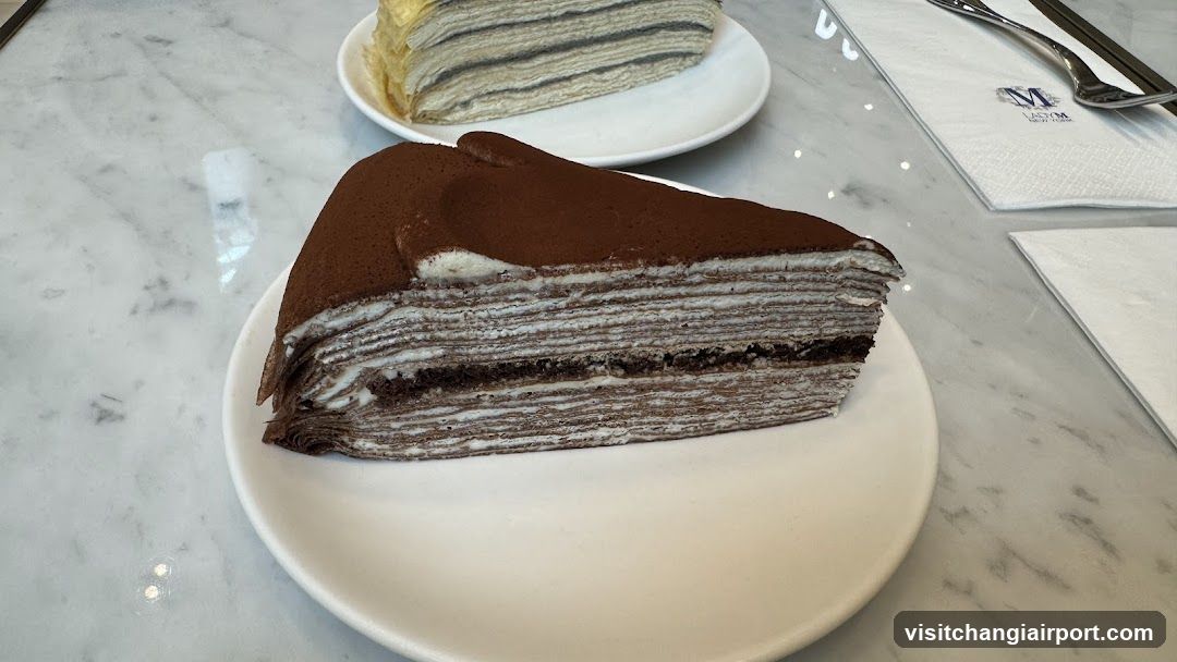 Cake Slice on Marble Table
