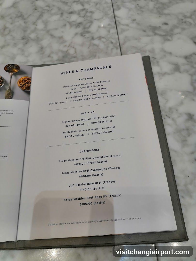 Wines & Champagnes Menu
