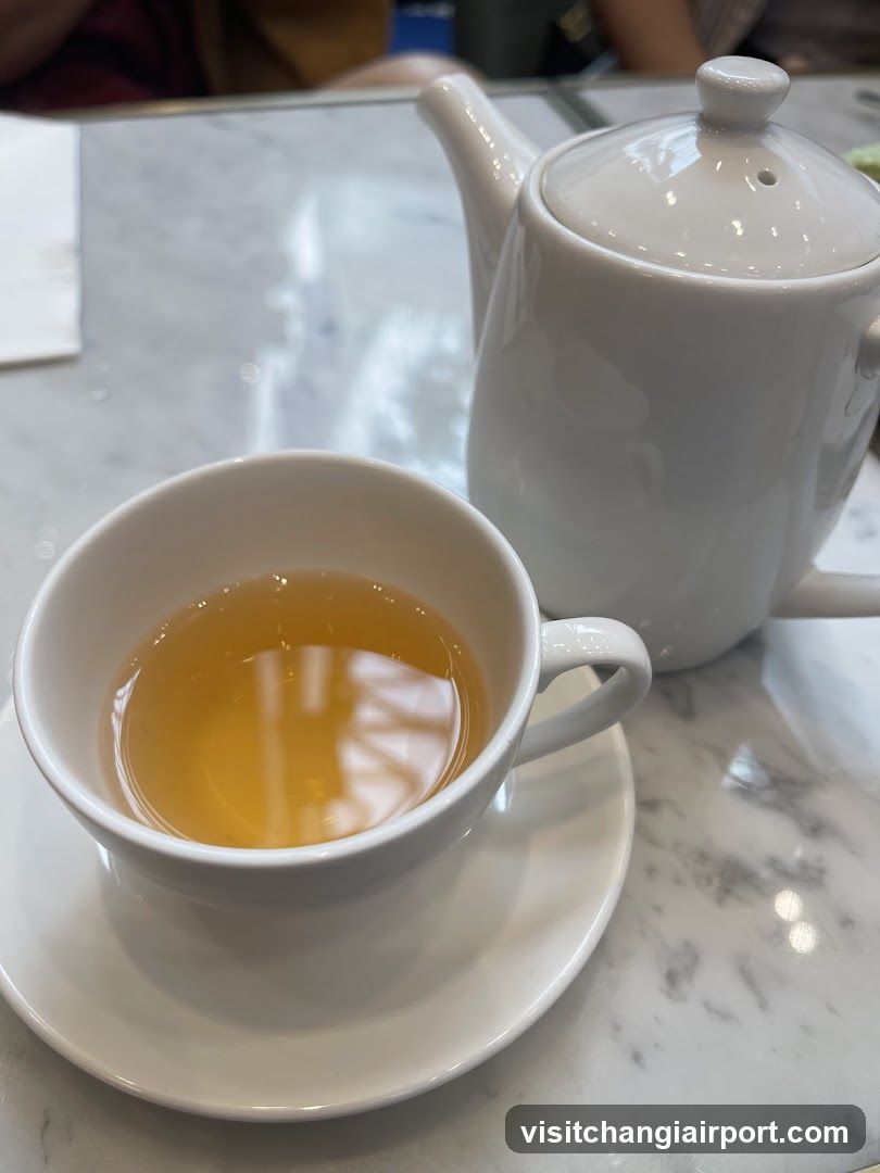 Tea Set on Marble Table