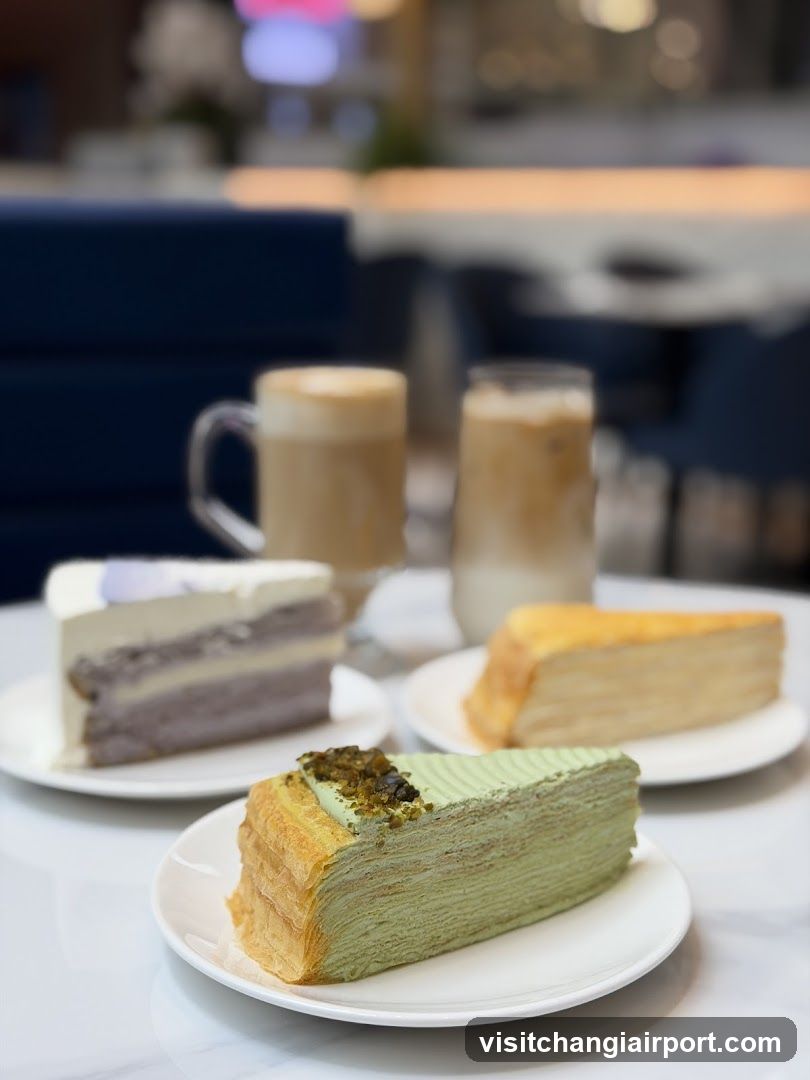 Pastries and Coffee in a Cafe