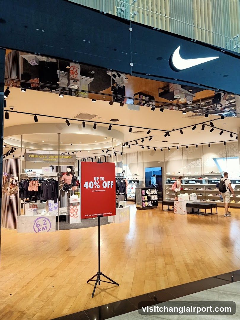 Nike Store Interior with Sale Sign