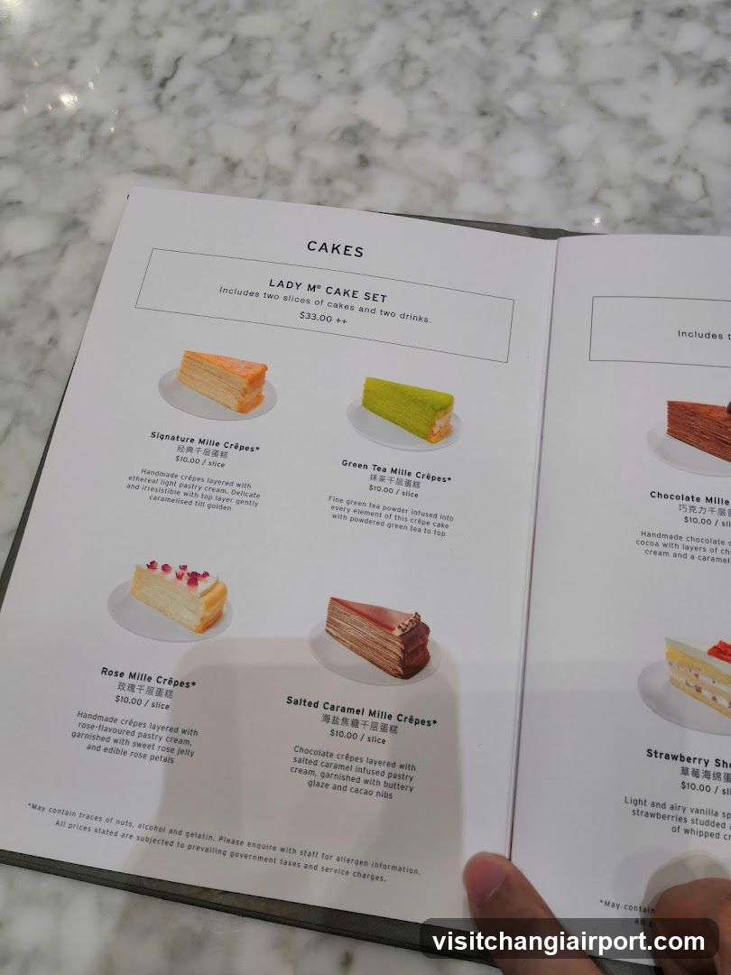 Cakes Menu Page