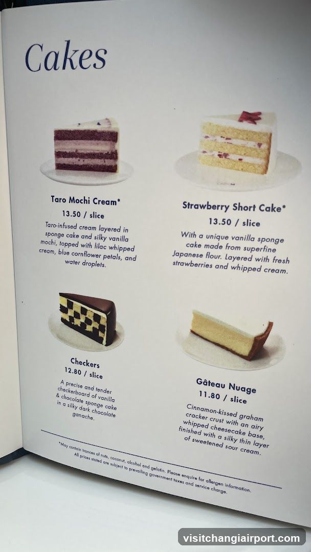 Cakes Menu Page