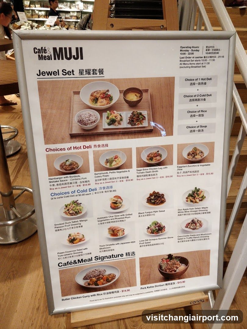 Cafe Meal MUJI Jewel Set Menu Board