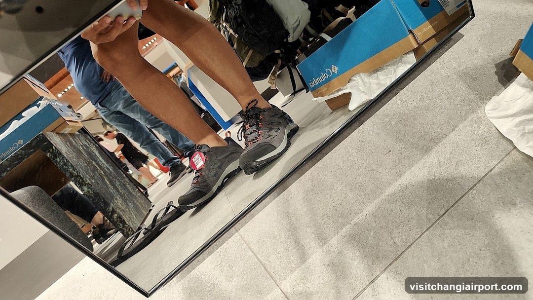 Mirror Reflection in Shoe Store