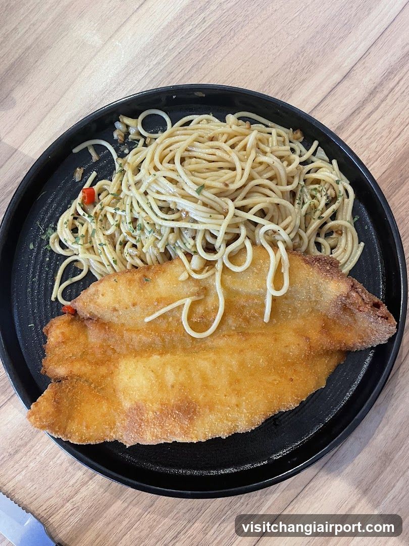 Fried Fish with Pasta