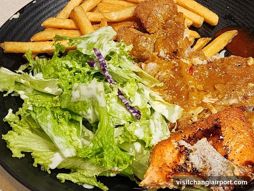 Fried Fish and Fries with Salad