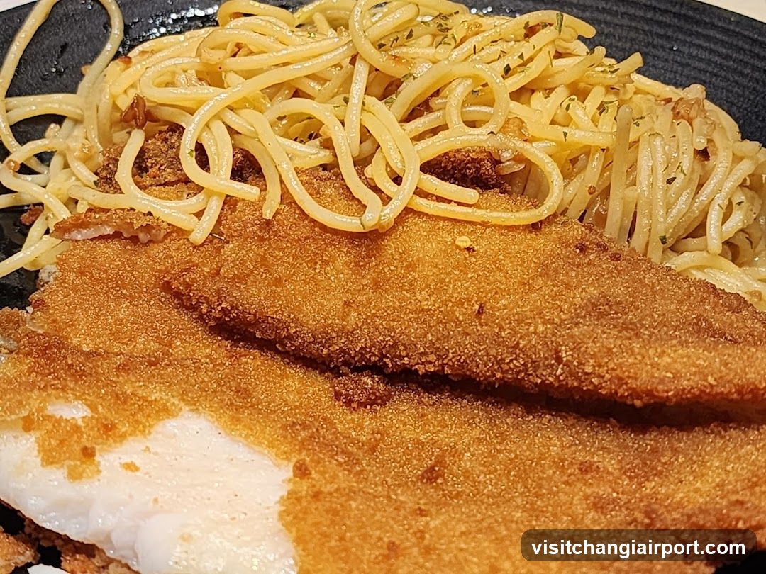 Breaded Fish with Pasta
