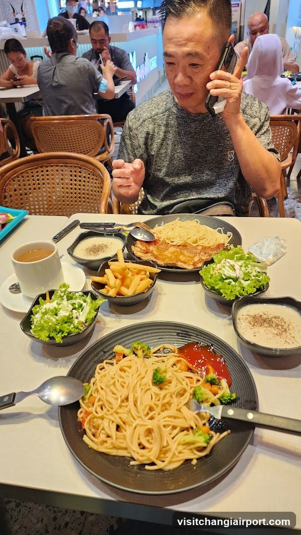 Dining at a casual restaurant