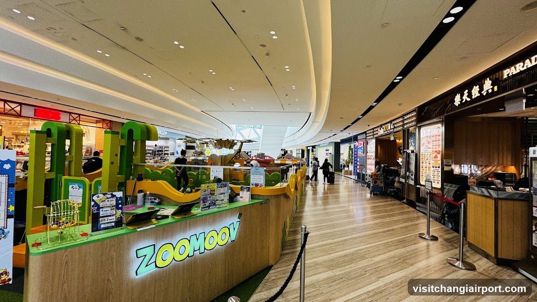 Shopping Mall Interior with ZooMoov and Restaurant
