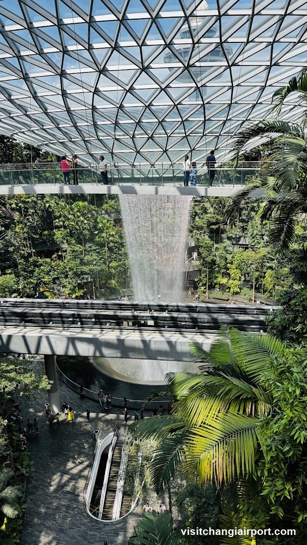 Indoor Waterfall and Greenery