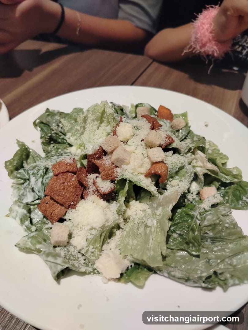 Caesar Salad with Croutons and Parmesan Cheese