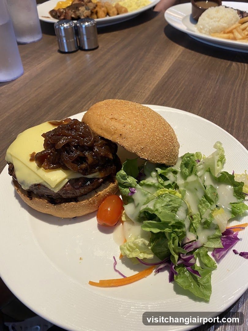 Burger with Salad Side Dish