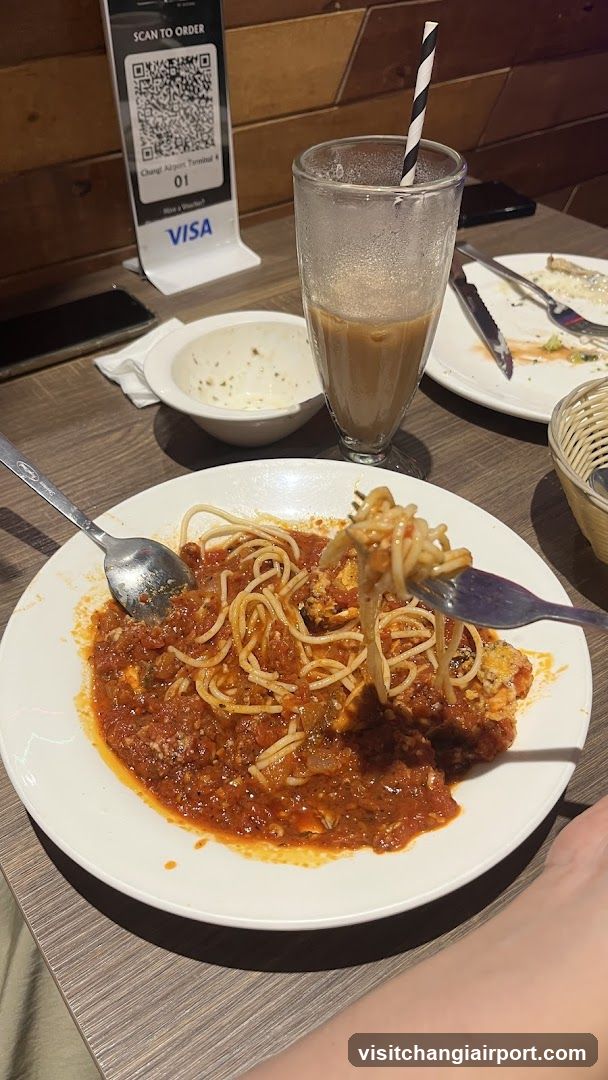 Spaghetti Meal at Restaurant