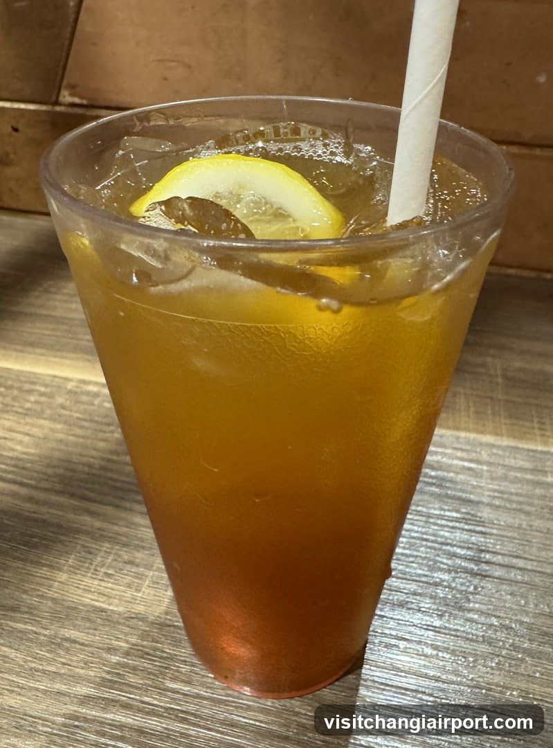 Iced Lemonade with Straw
