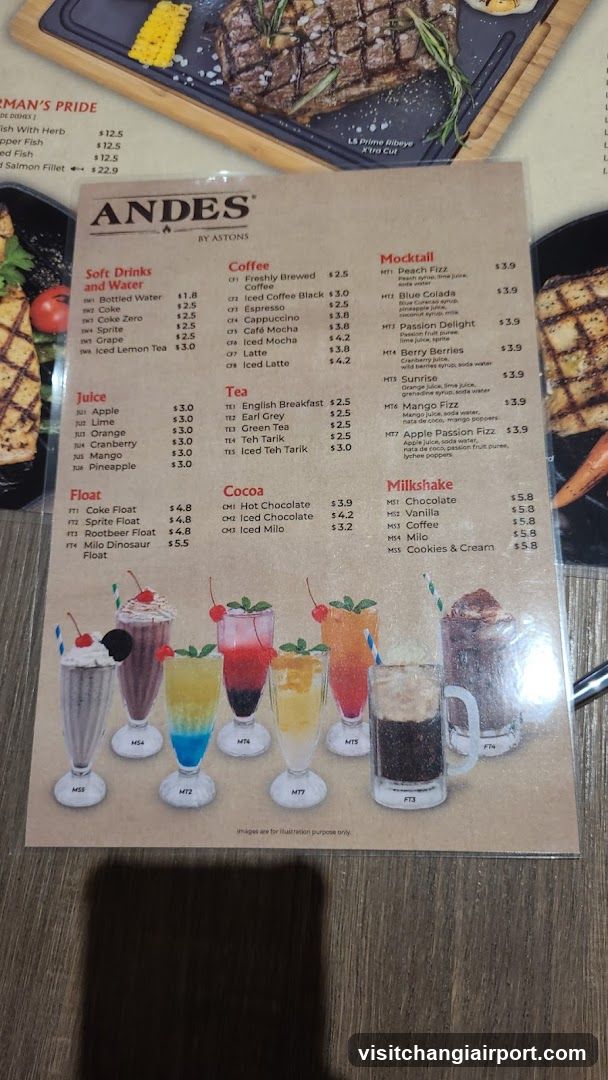 Andes by Astons Menu