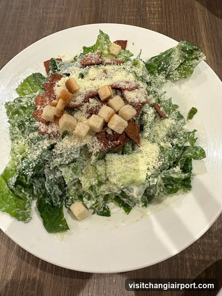 Caesar Salad with Croutons and Bacon