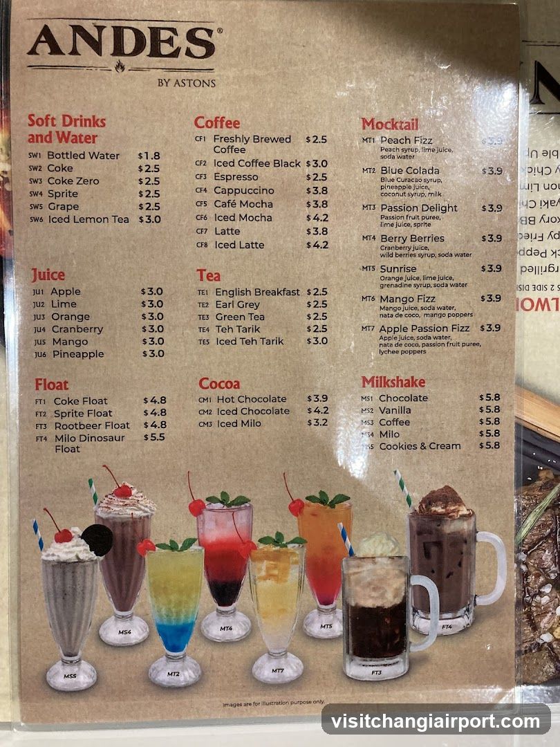 Andes Menu by Astons