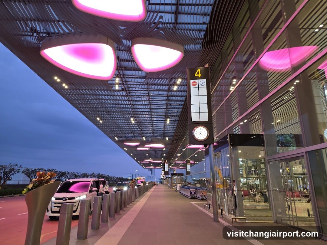 Airport Terminal Exterior at Dusk