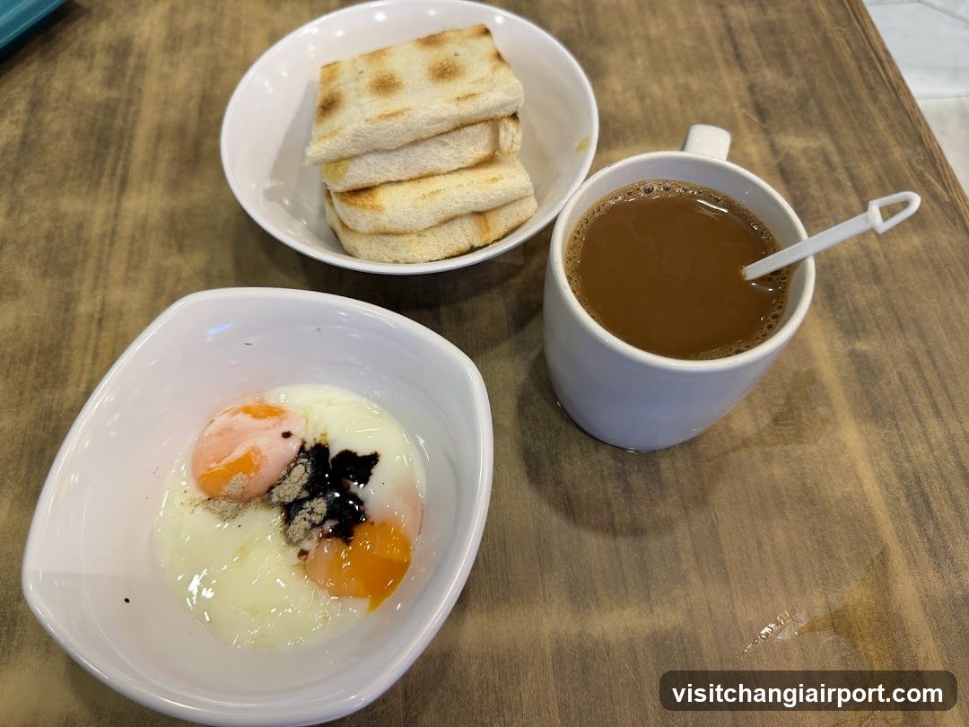 Breakfast Meal with Toast, Eggs, and Coffee