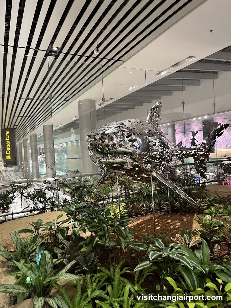 Shark Sculpture in Airport Terminal