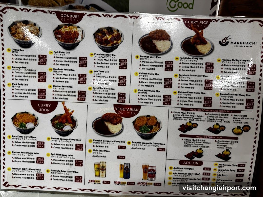 Maruachi Curry Rice Menu Board