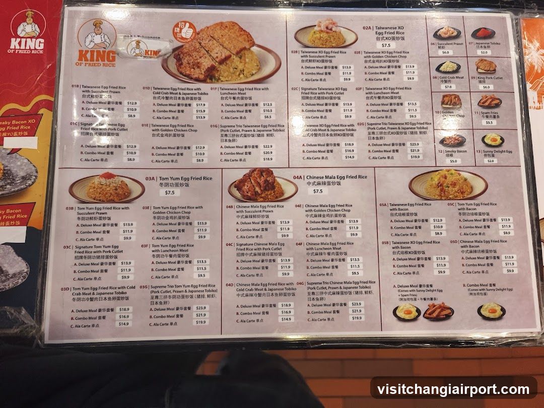 King of Fried Rice Menu