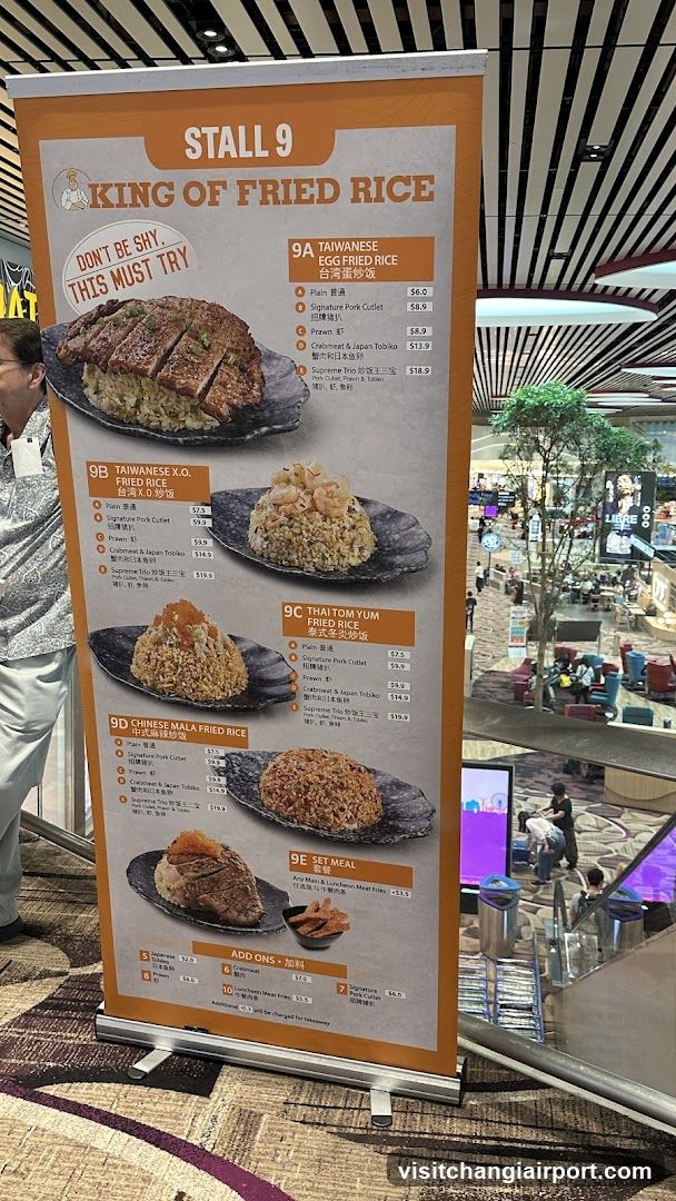 Stall 9 King of Fried Rice Menu Board
